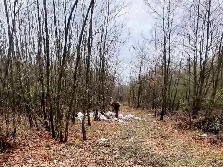 Тонове отпадъци изхвърлени в горски територии